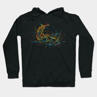 Surfer Wave Abstract Colorful Hoodie